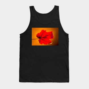 Red Autumn Maple Leaf Tank Top